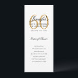 Elegant Gold 60th Birthday Party Program Menu<br><div class="desc">Elegant "Birthday Party Program" design with a sophisticated script typography w/ custom text.</div>