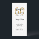 Elegant Gold 60th Birthday Party Program Menu<br><div class="desc">Elegant "Birthday Party Program" design with a sophisticated script typography w/ custom text.</div>