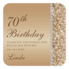 Elegant Gold 70th Birthday