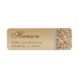 Elegant Gold 75th Birthday Return Address Label