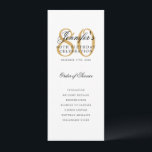 Elegant Gold 80th Birthday Party Program Menu<br><div class="desc">Elegant "Birthday Party Program" design with a sophisticated script typography w/ custom text.</div>