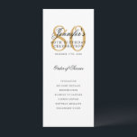 Elegant Gold 80th Birthday Party Program Menu<br><div class="desc">Elegant "Birthday Party Program" design with a sophisticated script typography w/ custom text.</div>