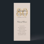 Elegant Gold 80th Birthday Program Menu Champagne<br><div class="desc">Elegant "Birthday Party Program" design with a sophisticated script typography w/ custom text.</div>