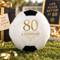 Elegant Gold 80th & Legendary Birthday