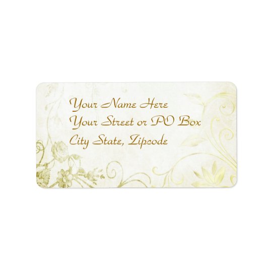 Elegant Gold Address Label