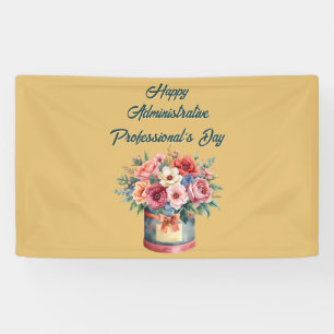 Elegant Gold Administrative Professionals Day Banner