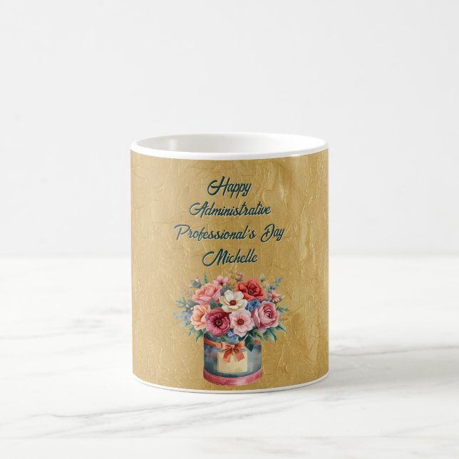 Elegant Gold Administrative Professionals Day Coffee Mug (Center)