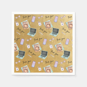 Elegant Gold Administrative Professionals Day Napkin