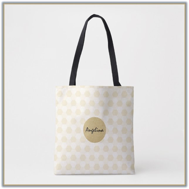 Elegant Gold and Beige Summer  Tote Bag (Creator Uploaded)