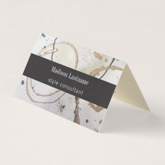 Elegant Gold and Black Abstract Business Card