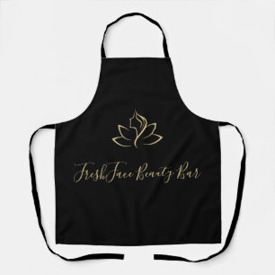 Elegant gold and black beauty salon apron