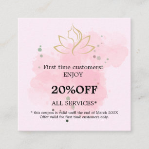 Elegant gold and black beauty salon discount card