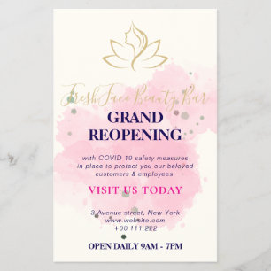Elegant gold and black beauty salon flyer