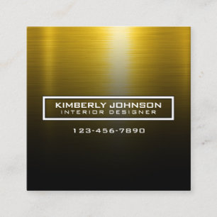 Elegant Gold and Black Business Card Design