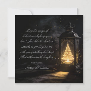 Elegant Gold and Black Christmas Tree Light-Up Lan