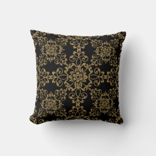  Elegant Gold and Black Glitter Design  Cushion