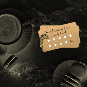 Elegant Gold and Black Jaguar Loyalty Card