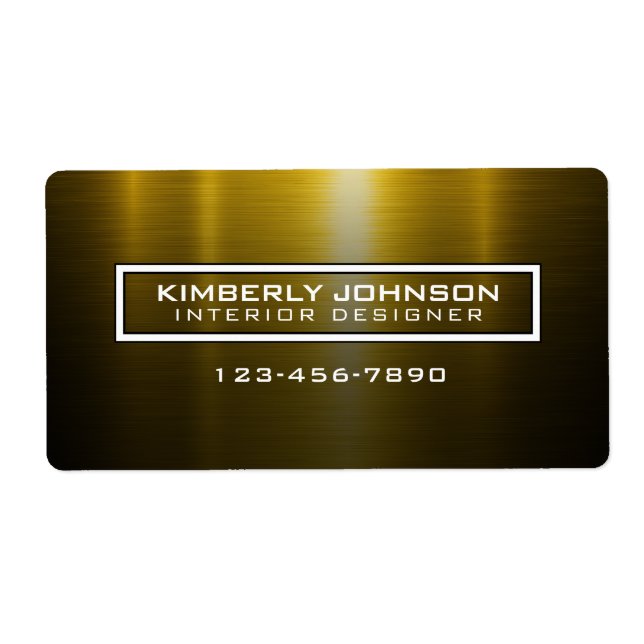 Elegant Gold and Black Label Design (Front)