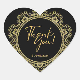 Elegant Gold and Black Stickers