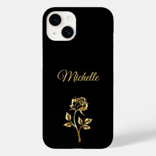 Elegant gold and black template Case-Mate iPhone 14 case