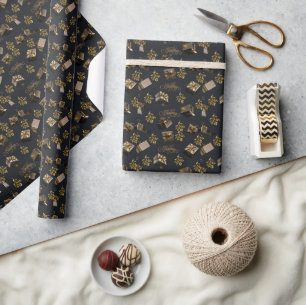 Elegant Gold And Black Wrapping Paper