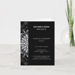 Elegant gold and brown charity gala party invitation