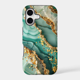 Elegant Gold And Green Marble