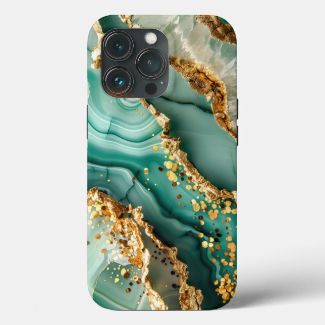 Elegant Gold And Green Marble Case-Mate iPhone Case (Back)