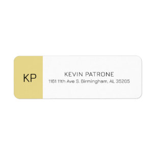 Elegant Gold And Grey Minimalistic Typography Return Address Label