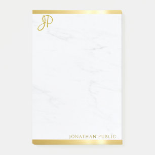 Elegant Gold And Marble Modern Simple Template Post-it Notes