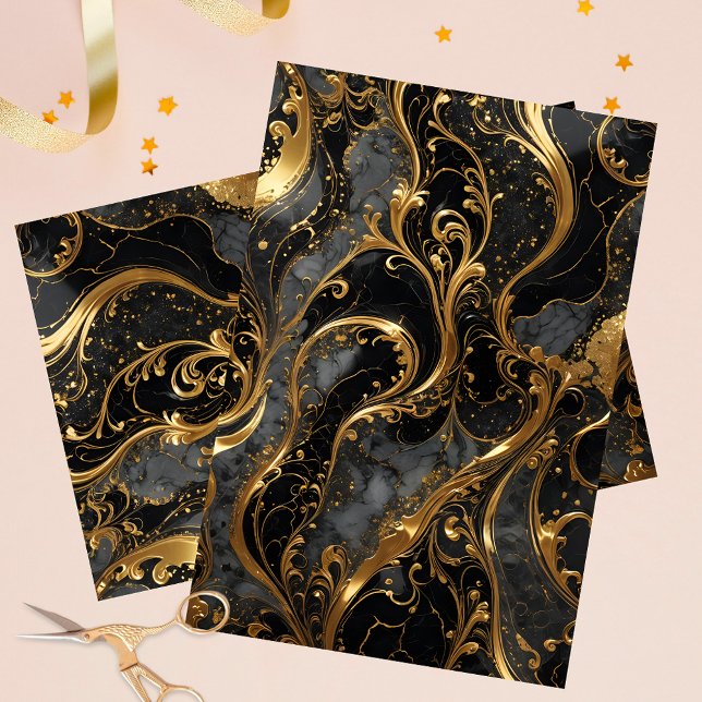 Elegant Gold and Marble Tissue Paper (Creator Uploaded)