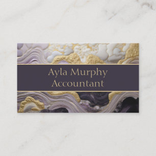elegant gold and purple design Japanese style Business Card