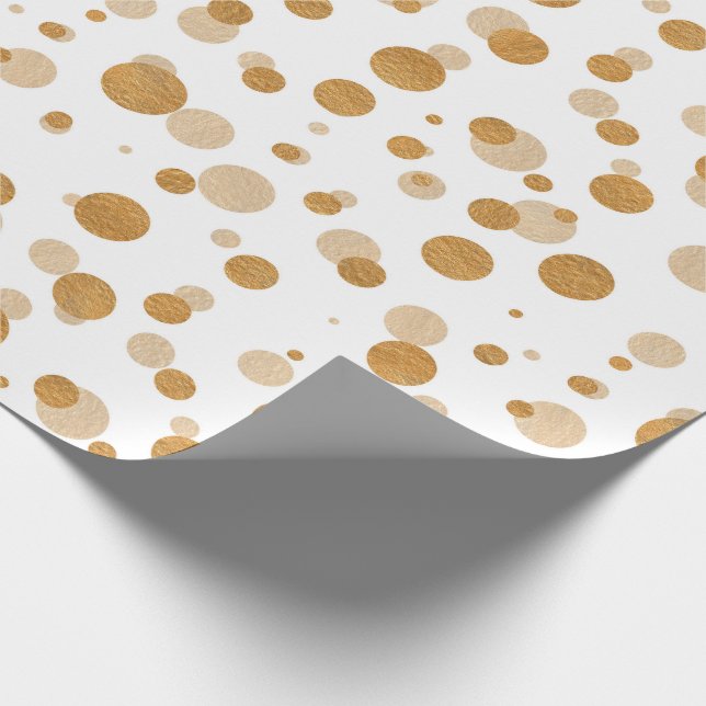 Elegant Gold and White Christmas  Wrapping Paper (Corner)