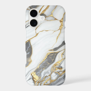 Elegant Gold And White Marble
