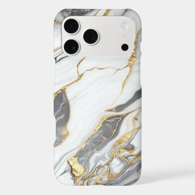Elegant Gold And White Marble  (Back)
