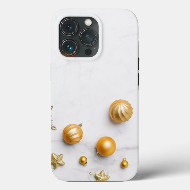 Elegant Gold And White Marble Case-Mate iPhone Case (Back)