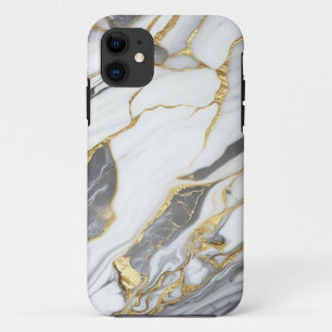 Elegant Gold And White Marble  iPhone 11 Case