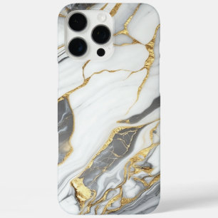 Elegant Gold And White Marble  iPhone 16 Pro Max Case