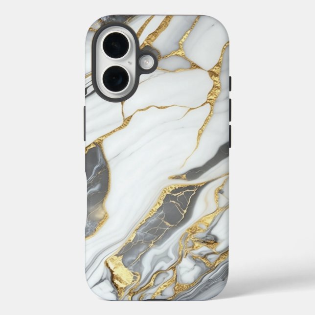 Elegant Gold And White Marble  Case-Mate iPhone Case (Back)