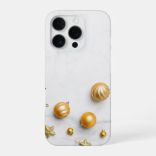 Elegant Gold And White Marble iPhone 16 Pro Case