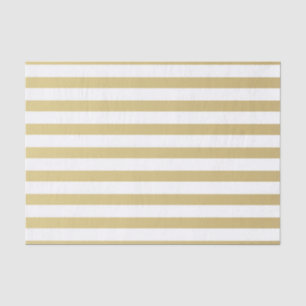 Elegant Gold and White Stripes Tissue Paper