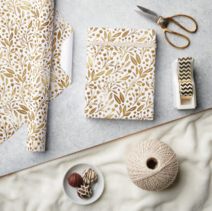 Elegant Gold and White Wrapping Paper