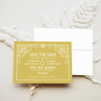 Elegant Gold Art Deco Scrollwork Wedding