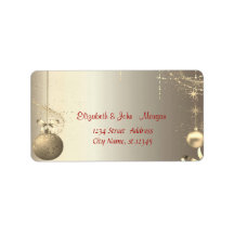 Elegant Gold Balls Snowflakes Stars