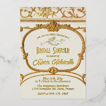 Elegant Gold Baroque Rococo Bridal Shower