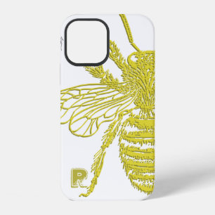 Elegant Gold Bee Monogram Case-Mate iPhone Case