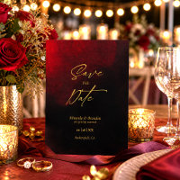 Elegant Gold Black and Red Wedding