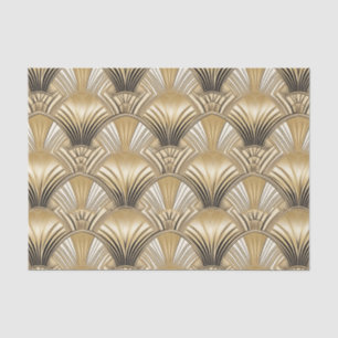 Elegant gold black art deco  tissue paper