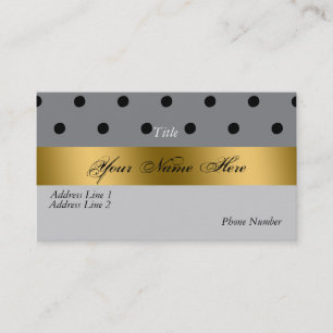 Elegant Gold Black Business Card