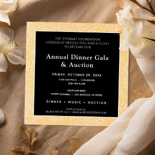 Elegant Gold Black Corporate Dinner Invitation
